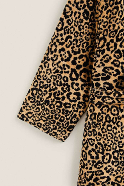 ZARA HOME ЛЕОПАРДОВЫЙ ЖАККАРДОВЫЙ ХАЛАТ, ЛЕОПАРДОВЫЙ