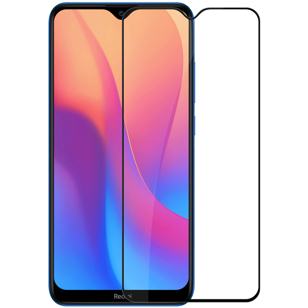 Защитное стекло с олеофобным покрытием для Xiaomi Redmi 8 и 8A, черные рамки, G-Rhino