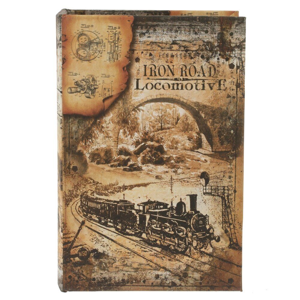 GAEM Шкатулка-книга с кодовым замком, L18 W7 H27 см