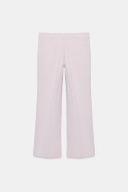 ZARA БРЮКИ ПРЯМОГО КРОЯ С НИЗКОЙ ПОСАДКОЙ, ПАСТЕЛЬНО-РОЗОВЫЙ