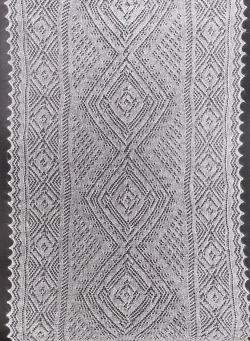 Оренбургский пуховый палантин А14060-01 белый отбеленный