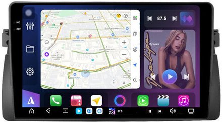 Магнитола для BMW 3 E46 1998-2006 - FarCar GX708M монитор 9.5" 2K QLED на Android 14, TS20, 6+128Гб, CarPlay, 4G SIM-слот