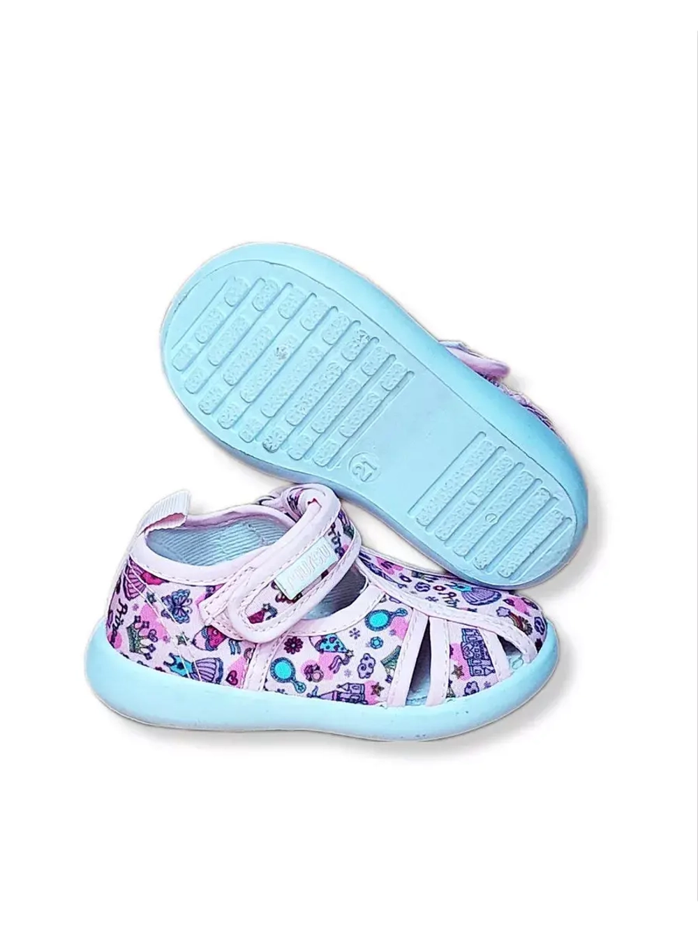 Летние сандалии для девочки на липучке новинка.