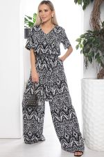 Комбинезон Леон (черно-белый) К10328 LT Collection
