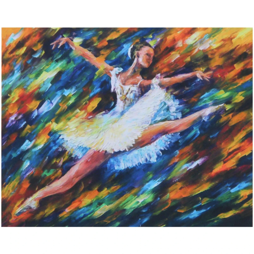 Алмазная мозаика на подрамнике с полным заполнением «МИР ЯРКИХ КРАСОК», балет в красках, 30*40 см