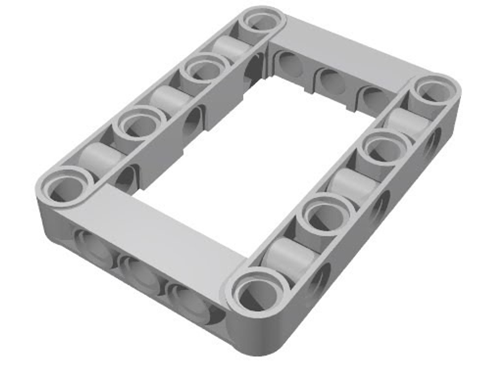 Lego Толстая рама подъемника 5x7 с открытым центром (светло-серый) 64179 / 4539880