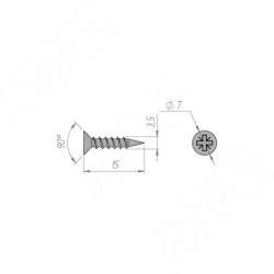 Саморез 3.5 x 16 мм 100 шт. 0.1 кг.