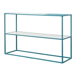 Стол консольный Mayen, 120х35х76 см, белый/бирюзовый