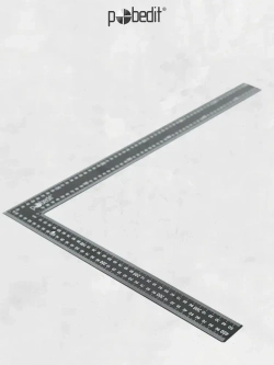 Угольник строительный металлический крашенный 600 х 400 мм Pobedit