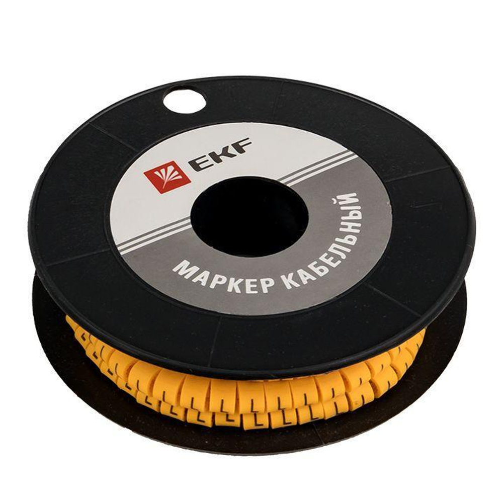 Маркер каб. 6.0кв.мм "L" (ЕС-3) (уп.350шт) PROxima EKF plc-KM-6-L