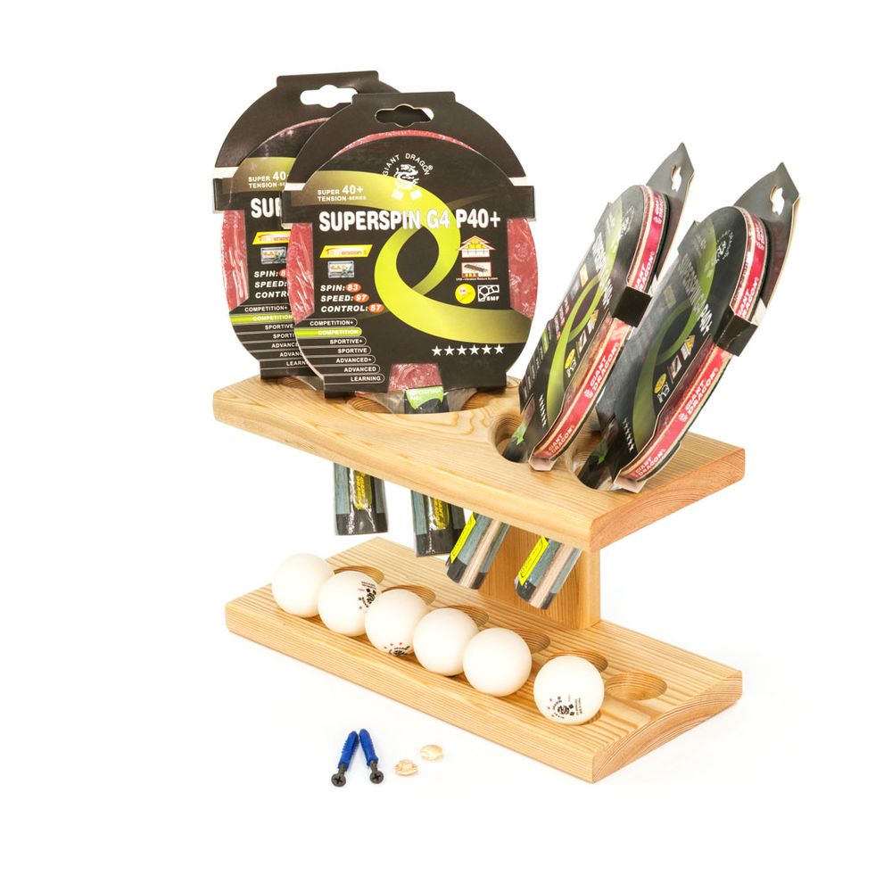 Полка для ракеток и мячей "Мастер" навесная (светлая)