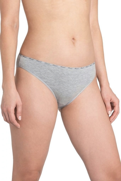 Трусики-слипы с узкой брендированной резинкой (Размер: XL) (Цвет: серый меланж)