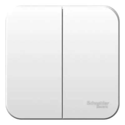 BLANCA О/У 2-клавишный ВЫКЛЮЧАТЕЛЬ (сх.5) МЕТАЛ.ПЛ.6А, 250В,БЕЛЫЙ