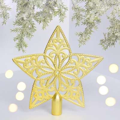 Звезда на ёлку 18,5 см «Ажур» золото