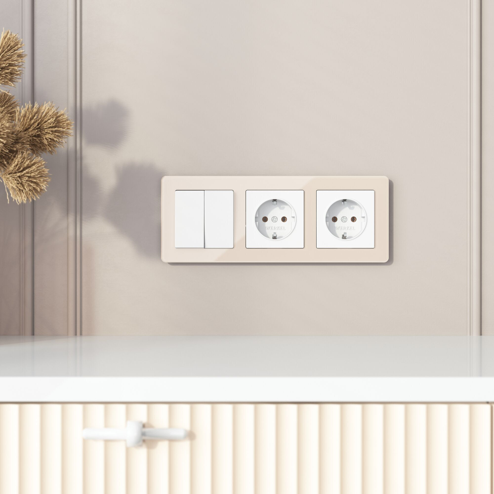 Рамка из акрила на 3 поста Acrylic айвори W0032743