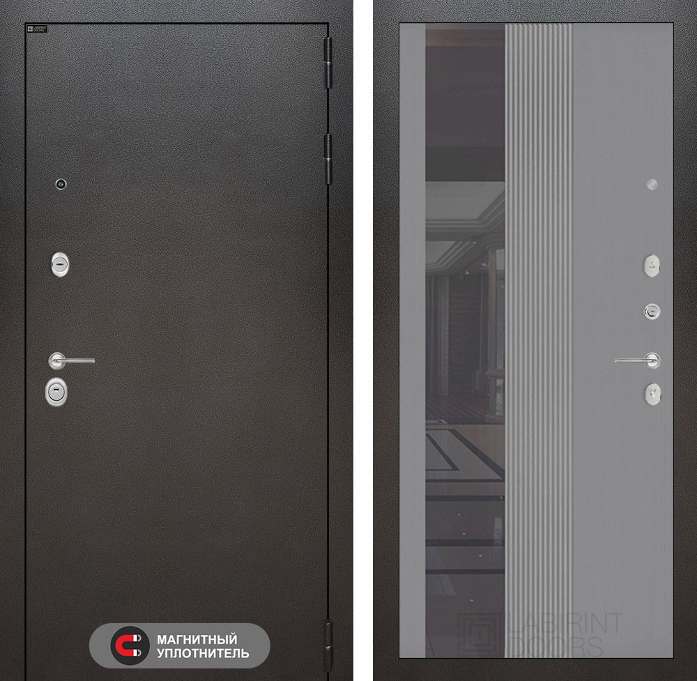 Сильвер 32 серый рельеф софт с тонированным зеркалом