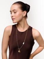 Колье "Coin segments pearl" Bicolor