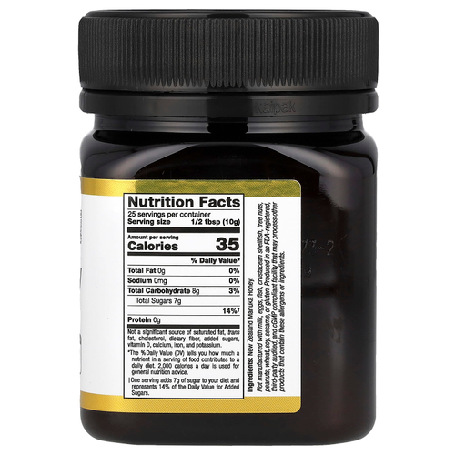 California Gold Nutrition, SUPERFOODS, монофлорный мед манука, MGO 100+, 250 г (8,8 унции)