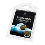 Набор из 2 шариков с массажным маслом и ледяным эффектом Secret Play Brazilian Balls