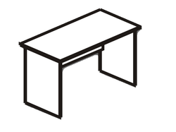 Стол рабочий 1200 Рубин 41.(42).41