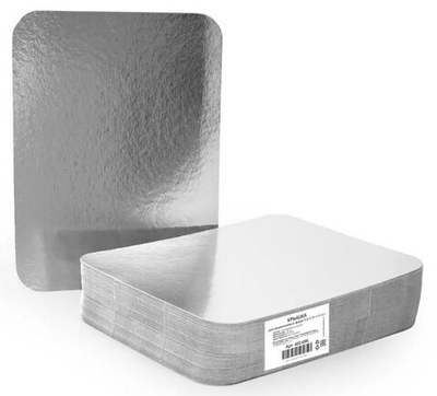 Крышка 220*170 мм. для алюминиевой формы (840 мл. 227*177*30 мм. и 1040 мл. 225*175*35 мм.) (100/400 шт.) ГОРНИЦА 402-696