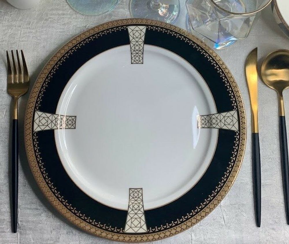 Lenardi 205-008 Набор из 6 тарелок 27см BLACK BACCARA в под.уп.(х6)