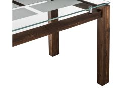 Стеклянный стол Бран 104х74х76 кантри орех