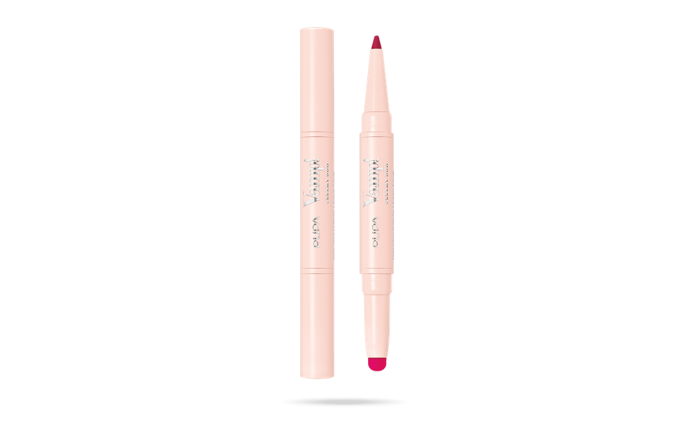 Pupa Помада для губ Vamp! Creamy Duo, тон №012, Виншнево-красный, 10 гр