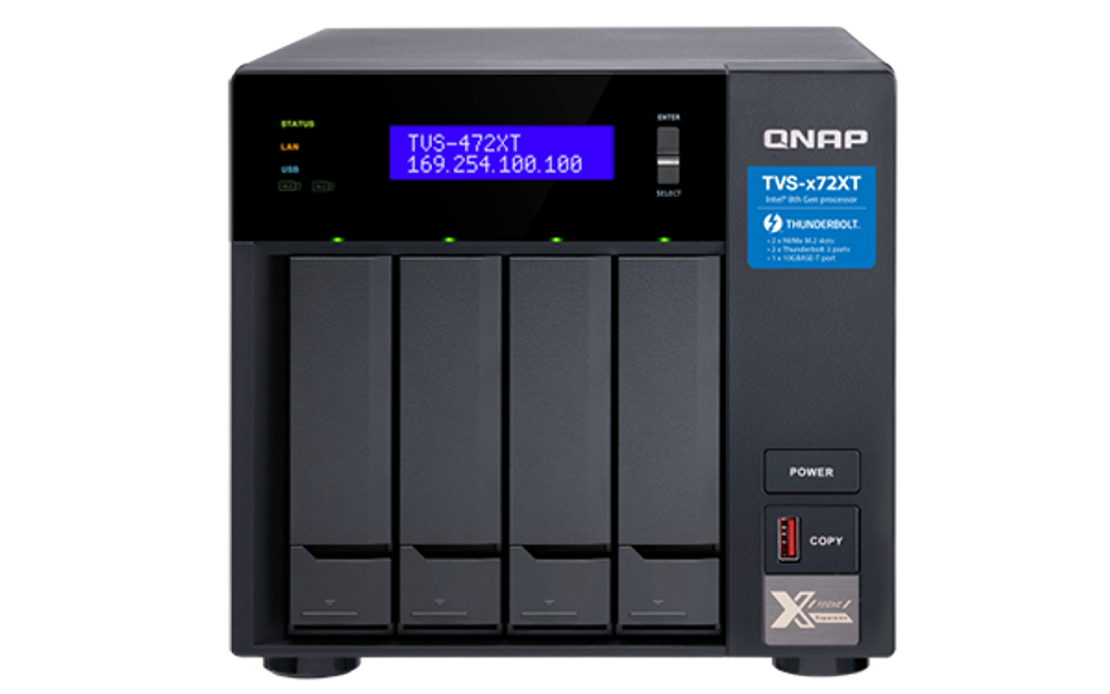 Сетевой накопитель QNAP TVS-472XT-PT-4G