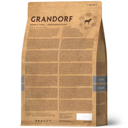 Grandorf Rabbit & Turkey, Adult Medium & Maxi для средних и крупных пород (Кролик с индейкой)