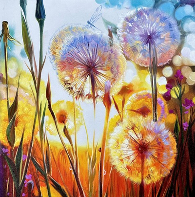 Одуванчики на закате