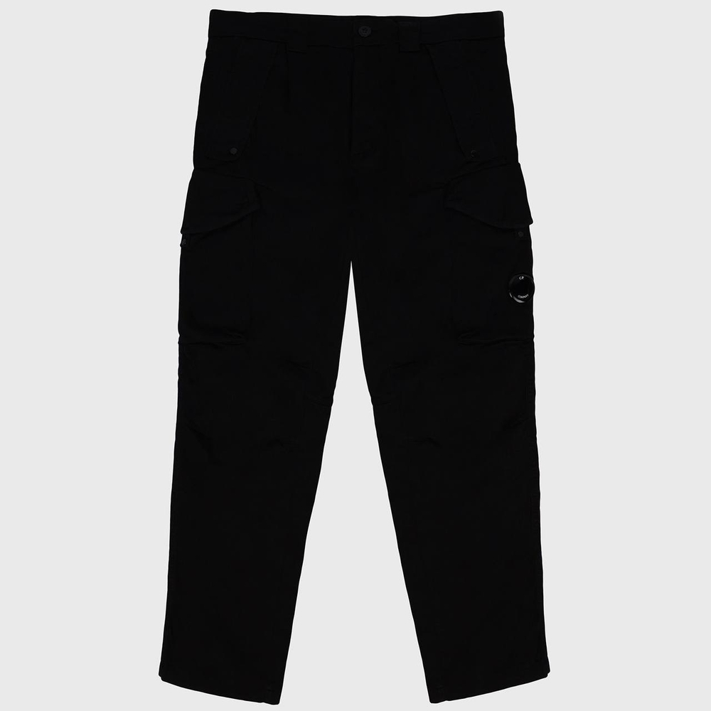 Брюки C. P. Company Black Stretch Sateen Loose Fit Cargo Pants Black