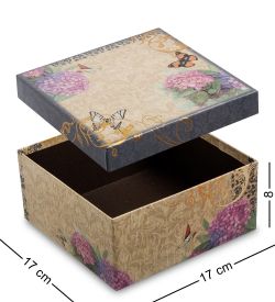 WG-09/2-A Коробка подарочная «Квадрат» цв.беж./сер.