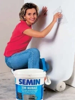 Готовый универсальный клей Semin Sem Murale (Сем-мюраль), 5 кг., для всех типов обоев и декоративных покрытий
