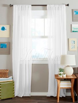 Длинные шторы. Тюль вуаль Classic Voile-2 (white)