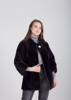 Мутоновая шуба из овчины