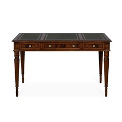 Письменный стол "Ирэн" с зелёной кожей