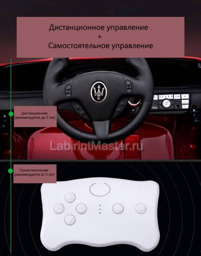 Детский электромобиль "Maserati GC-SPORT", S302 белый