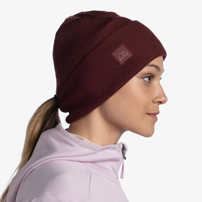 Шапка Buff Crossknit Hat Solid Mahogany Фото 3