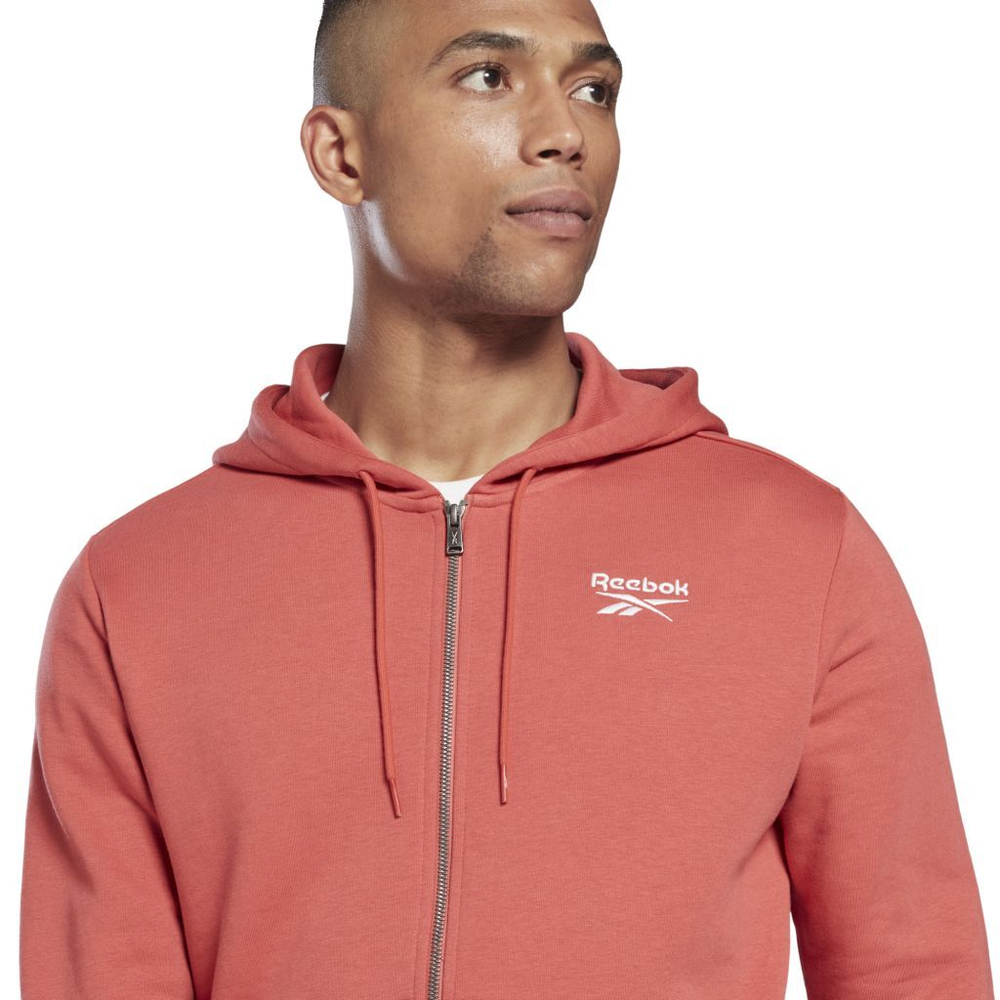 Мужская теннисная кофта Reebok Identity Zip-Up Hoodie M - Розовый
