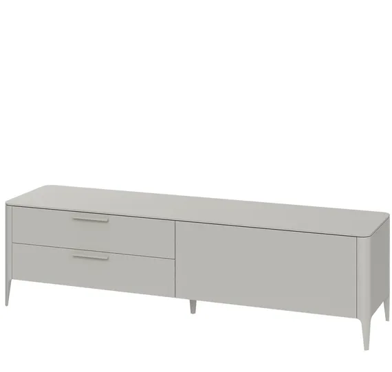 Тумба Type под ТВ 2 ящика откидная дверь (серо-бежевый)