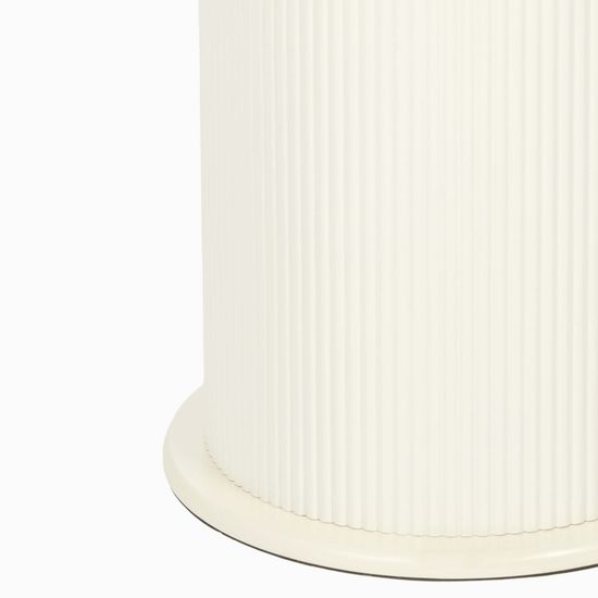 Круглый обеденный стол белого цвета Lona 100 см, ножка металл, столешница меламин