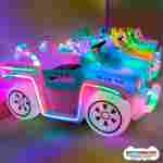 Парковый электромобиль «Полицейский джип» детский, 2 места, на батареях с подсветкой