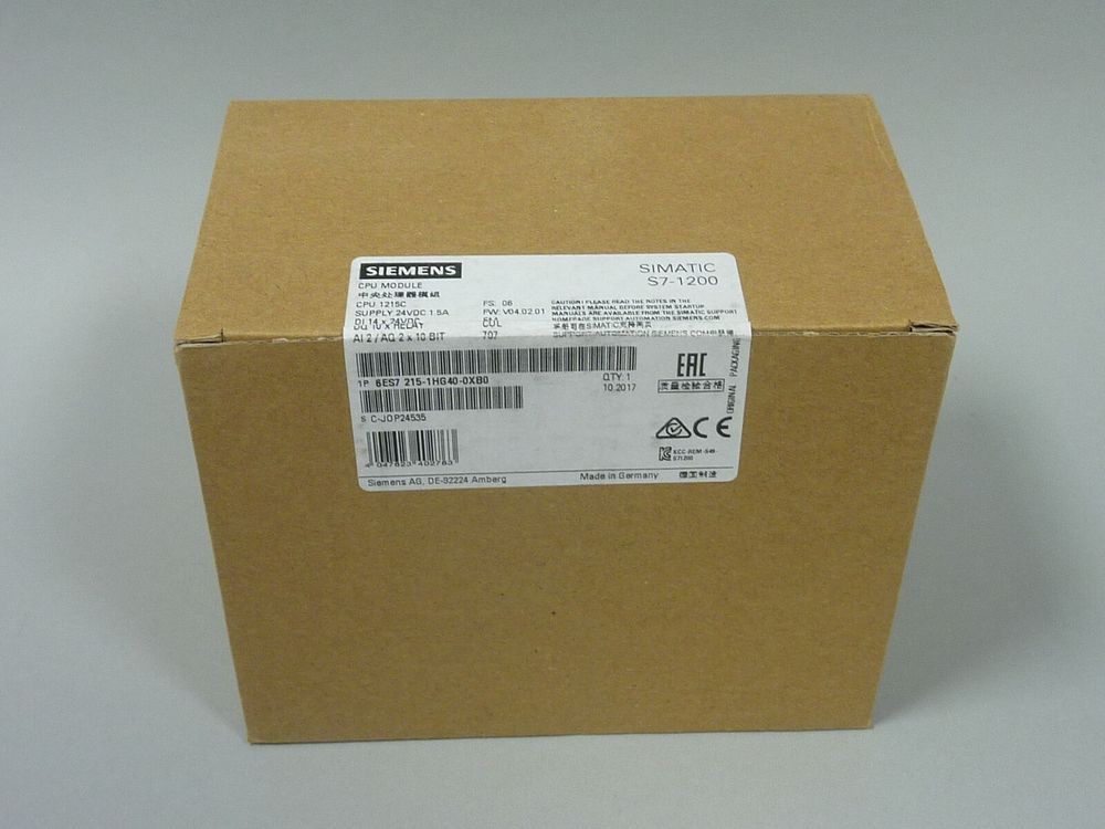 Новый SIEMENS 6ES7215-1HG40-0XB0