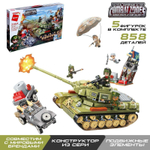 Конструктор Qman CombatZones 21014 Танк, 858 дет.