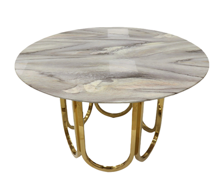 Стол обеденный Ist Casa Лори, 122х122х76 см, перламутровый мрамор