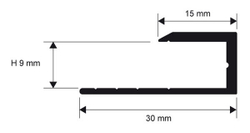 Радиусные, гнутые профили/пороги Progress Profiles Terminal curve PINT09WCV09 для напольных покрытий из ламината, паркета, керамогранита, ковролина, линолеума