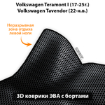 Автомобильные коврики ЭВА с бортами для 3-х рядов Volkswagen Teramont I (17-25г.), Volkswagen Tavendor (22-н.в.) 7-ми местное авто