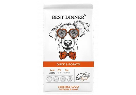 Корм сухой Best Dinner Sensible Medium&Maxi Duck&Potato для взрослых собак средних и крупных пород с уткой и картофелем 3 кг