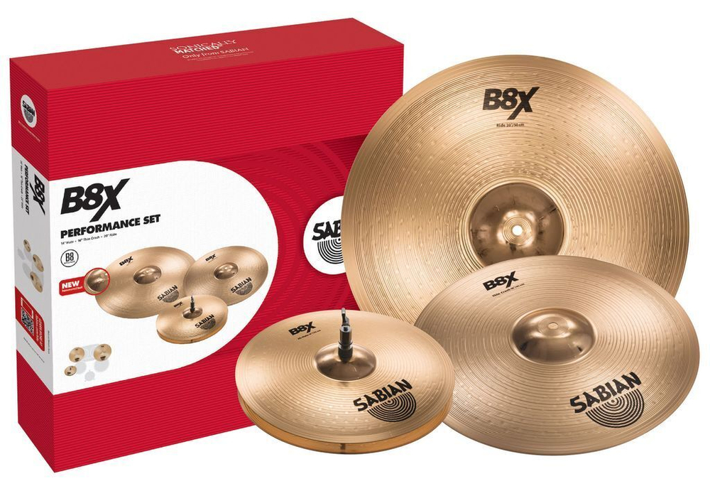 Набор тарелок (14" Hats, 16" Crash, 20" Ride) Sabian B8X Performance Set
